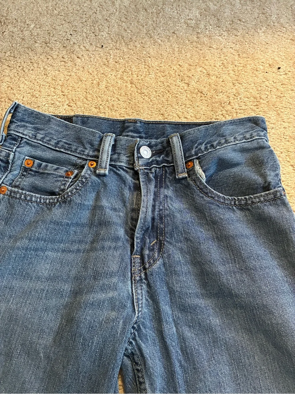Levi's 550 Relaxed Fit Jeans Youth 14 Slim 25x27 Blue Denim 100% Cotton Vintage